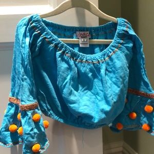 Chach crop top beach cover up size 6